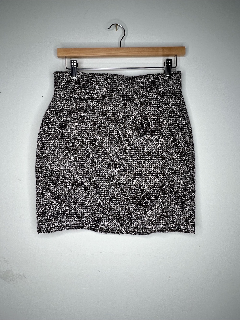 Vertigo Paris Brown & White Tweed Mini Skirt